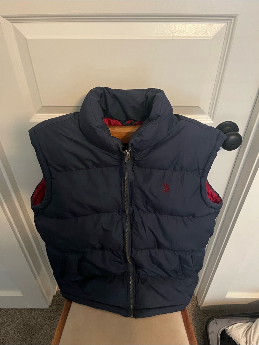 U.S. Polo Assn. Navy Vest with Red Accents